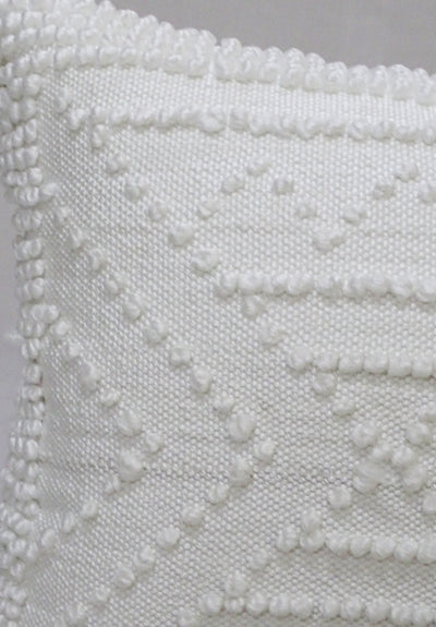 Decorative 18"x18" Outdoor Pillow for couch (White)
