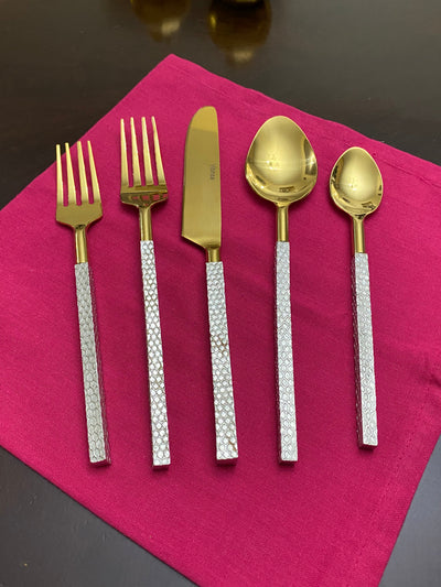 Designer Golden Stainless Steel Flatware Set of 20 PC