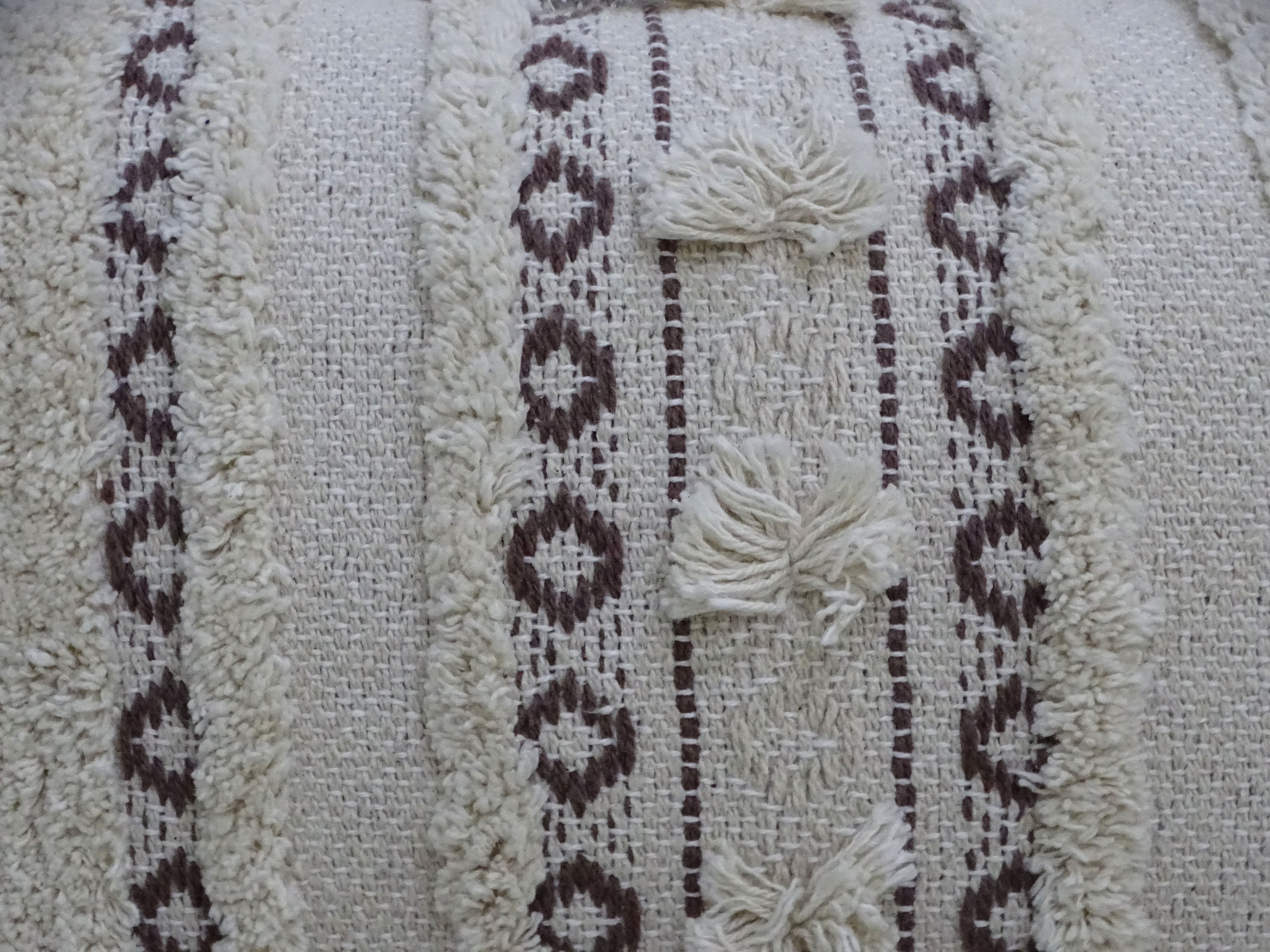 Handwoven 14"X 24" Throw Pillow with Fringes
