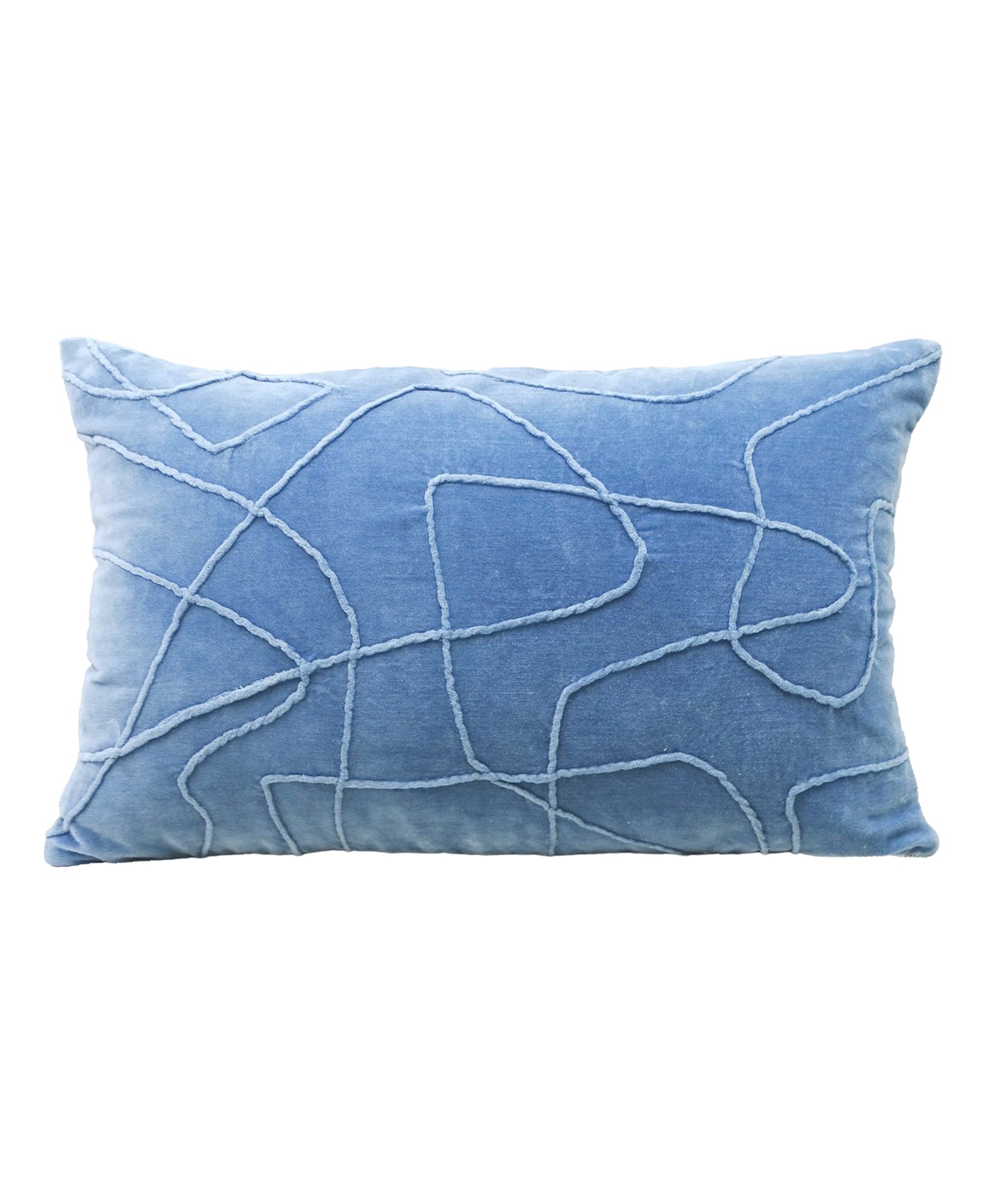 Linden Solid Velvet Embroidered Decorative Pillow in rich taupe velvet with intricate embroidery detail