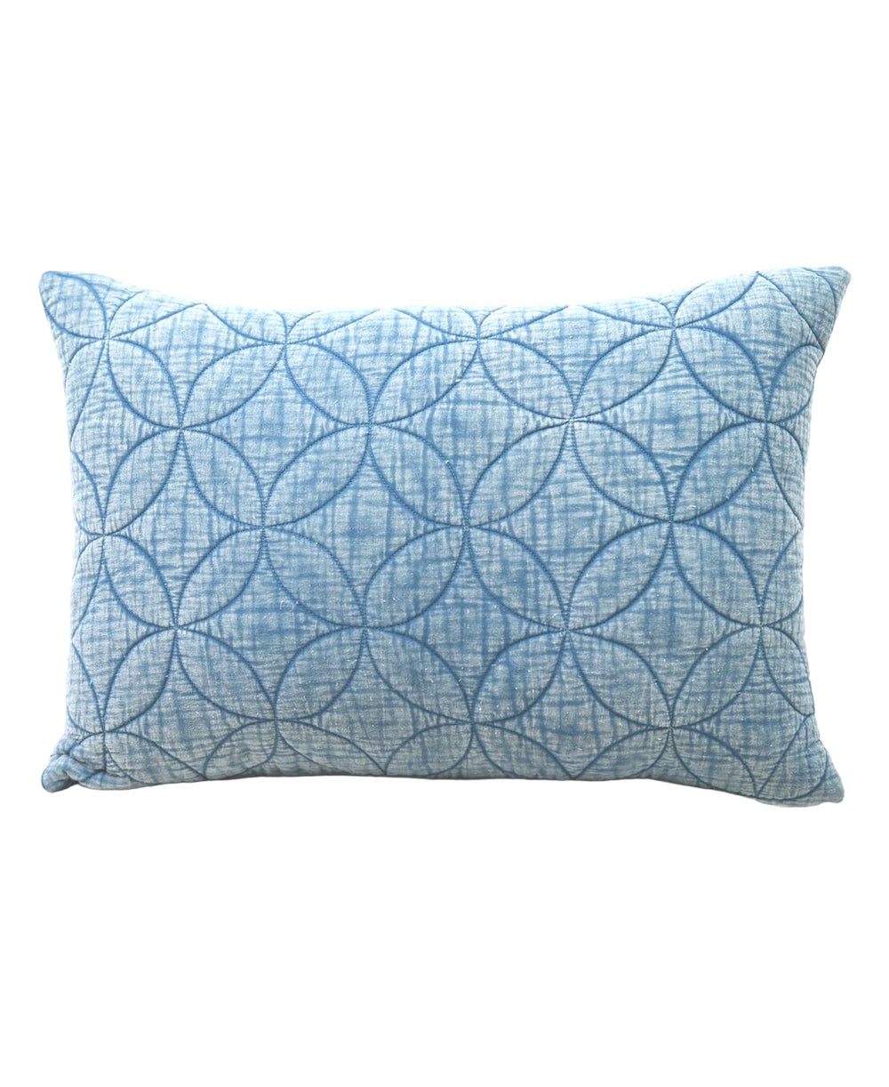 Vibhsa Textured Quilted Pattern Decorative Pillow in neutral color with quilted pattern