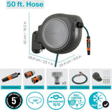 50 ft.
Wall Mount Hose Reel