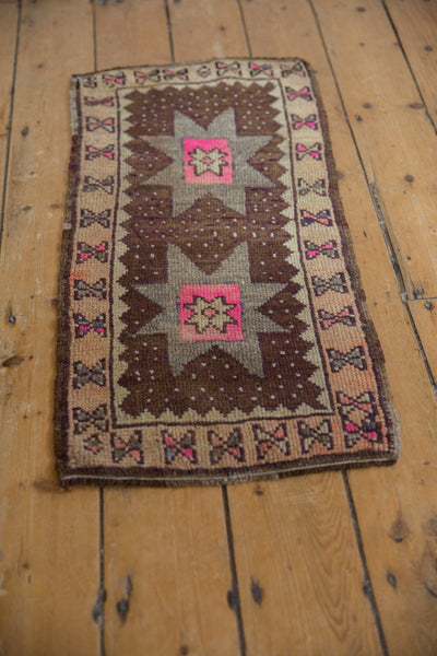 1.5x3 Vintage Distressed Oushak Rug Mat