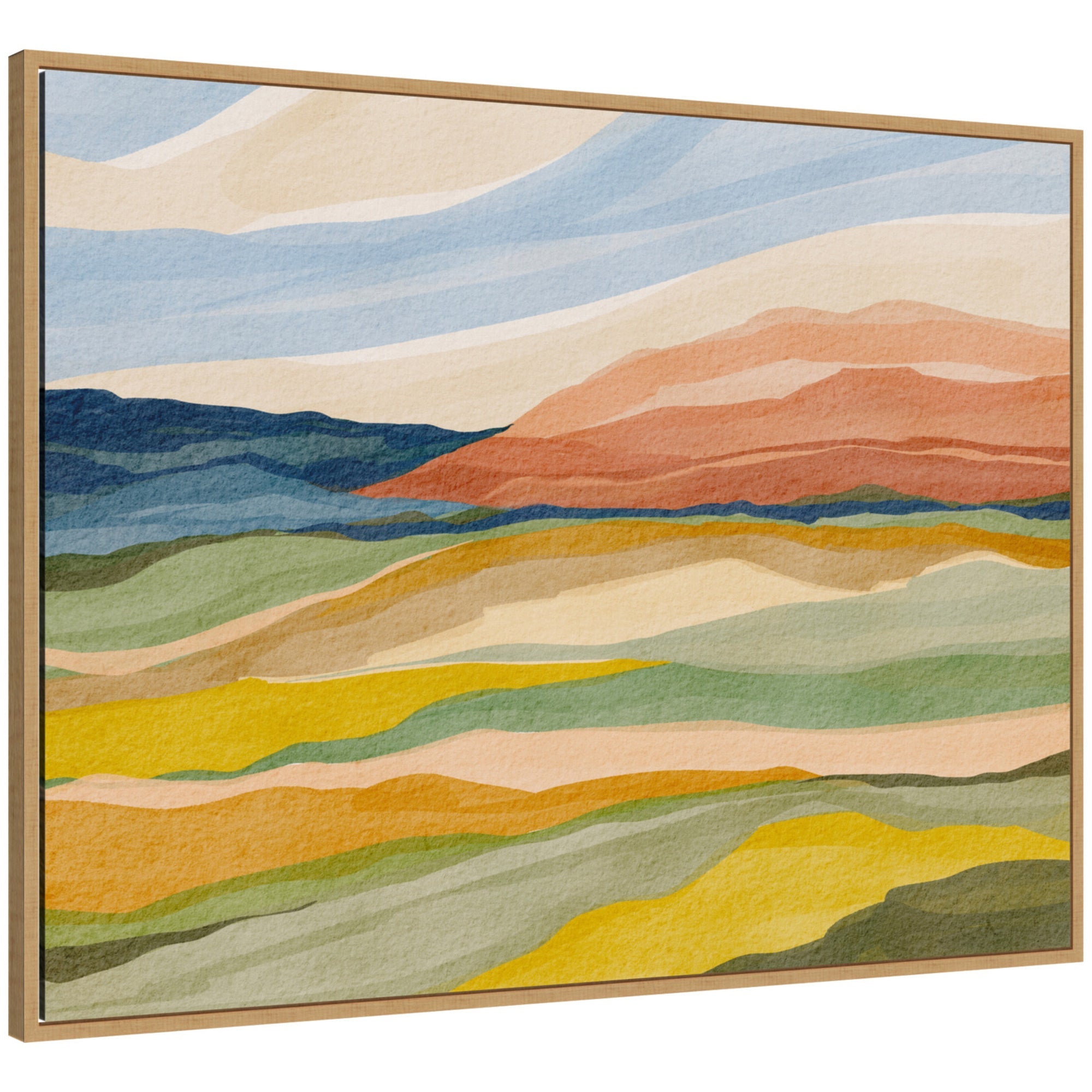 Sylvie Vibrant Rhythm framed canvas art by Nikita Jariwala