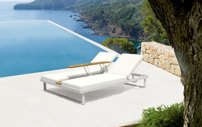 Sandy Outdoor Double Chaise detail image - Resin Society