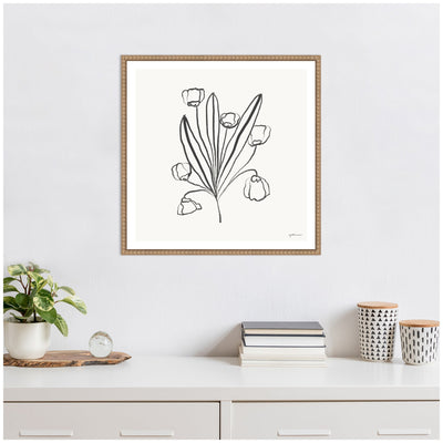 Floral Bouquet by Gabrielly Guedes Framed Canvas Wall Art Print