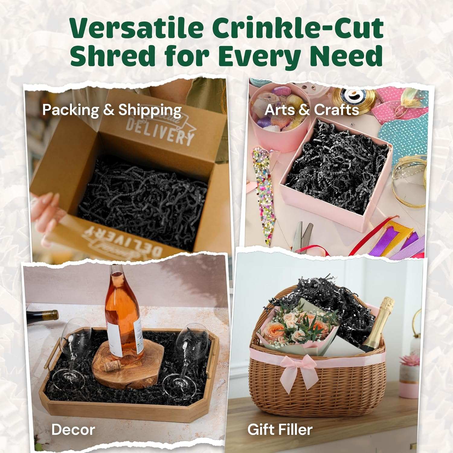 10LB Black Crinkle Paper by CrinklePak - product image 4 for Resin Society