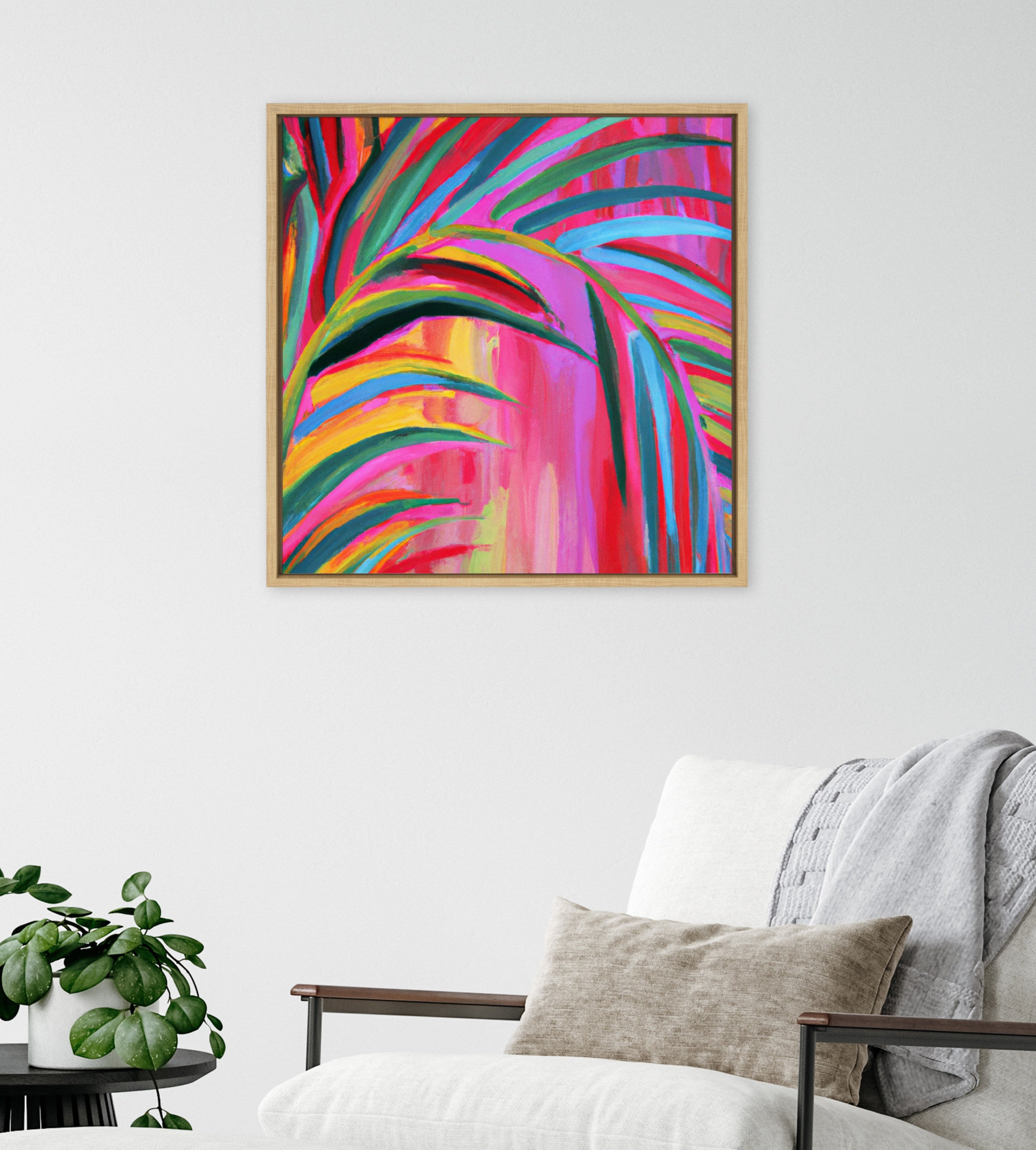 Sylvie Blank Framed Canvas 22x22