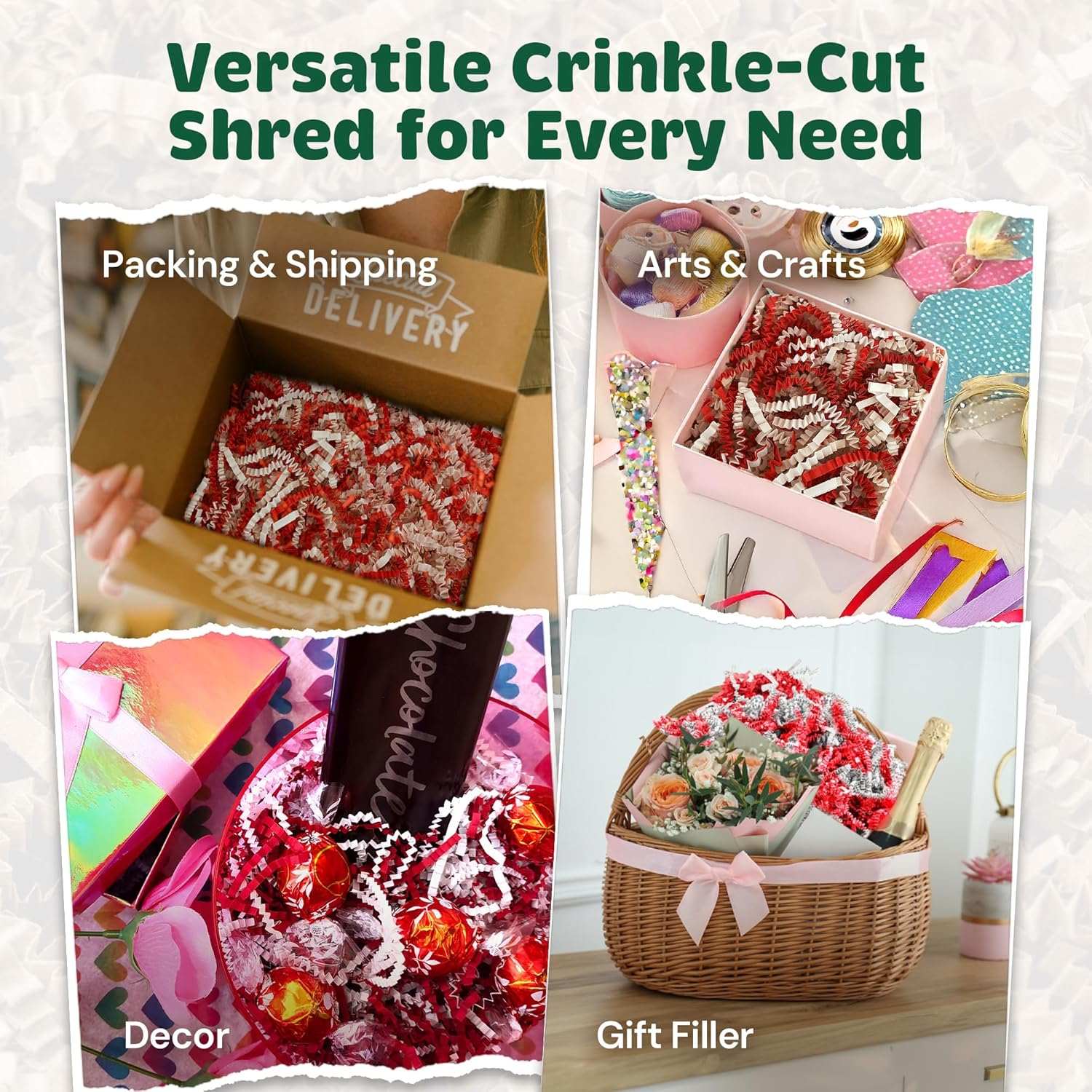 40 LB Candy Cane Crinkle Paper by CrinklePak - product image 4 for Resin Society