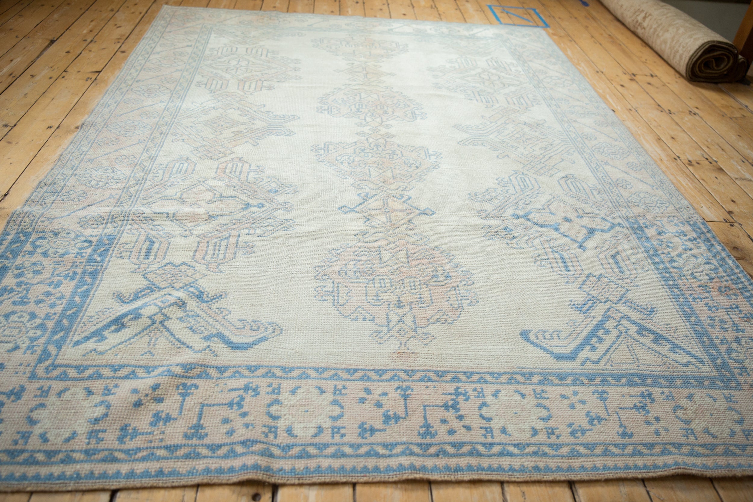 6.5x9 Vintage Distressed Oushak Carpet by Old New House® - product image 9 for Resin Society
