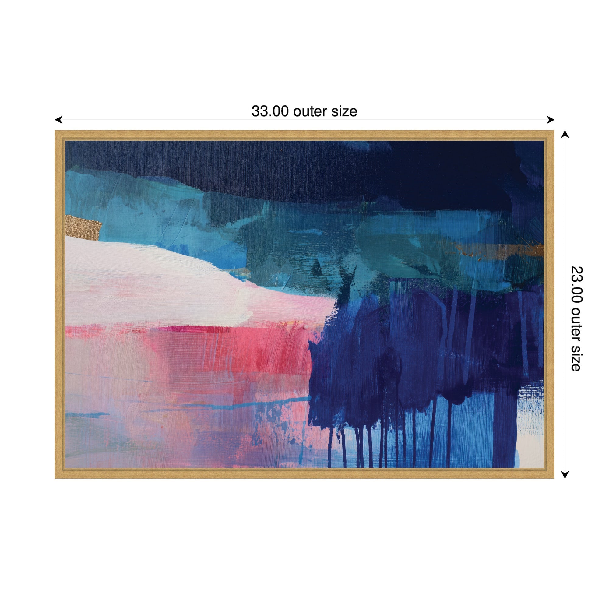 Blue Current No. 2 by Amy Lighthall Framed Canvas Wall Art Print