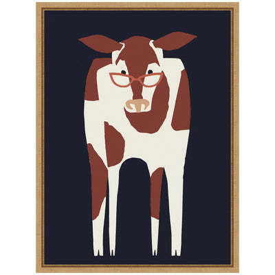 Sylvie Farm Cow Framed Canvas by Hannah Beisang
