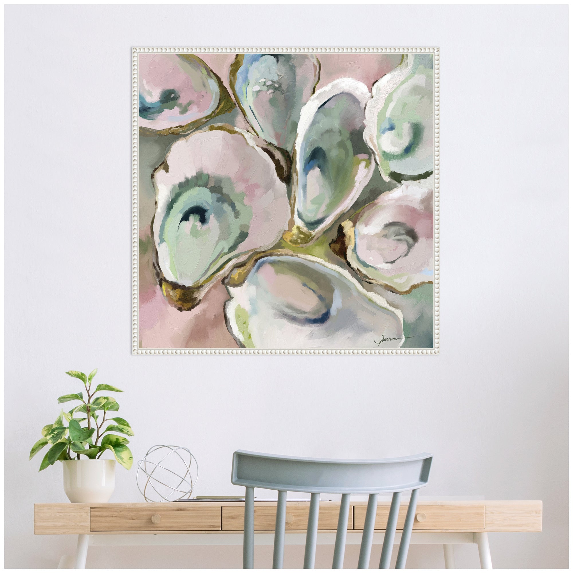 Sylvie Oyster Roast 2 Framed Canvas by Mary Sparrow