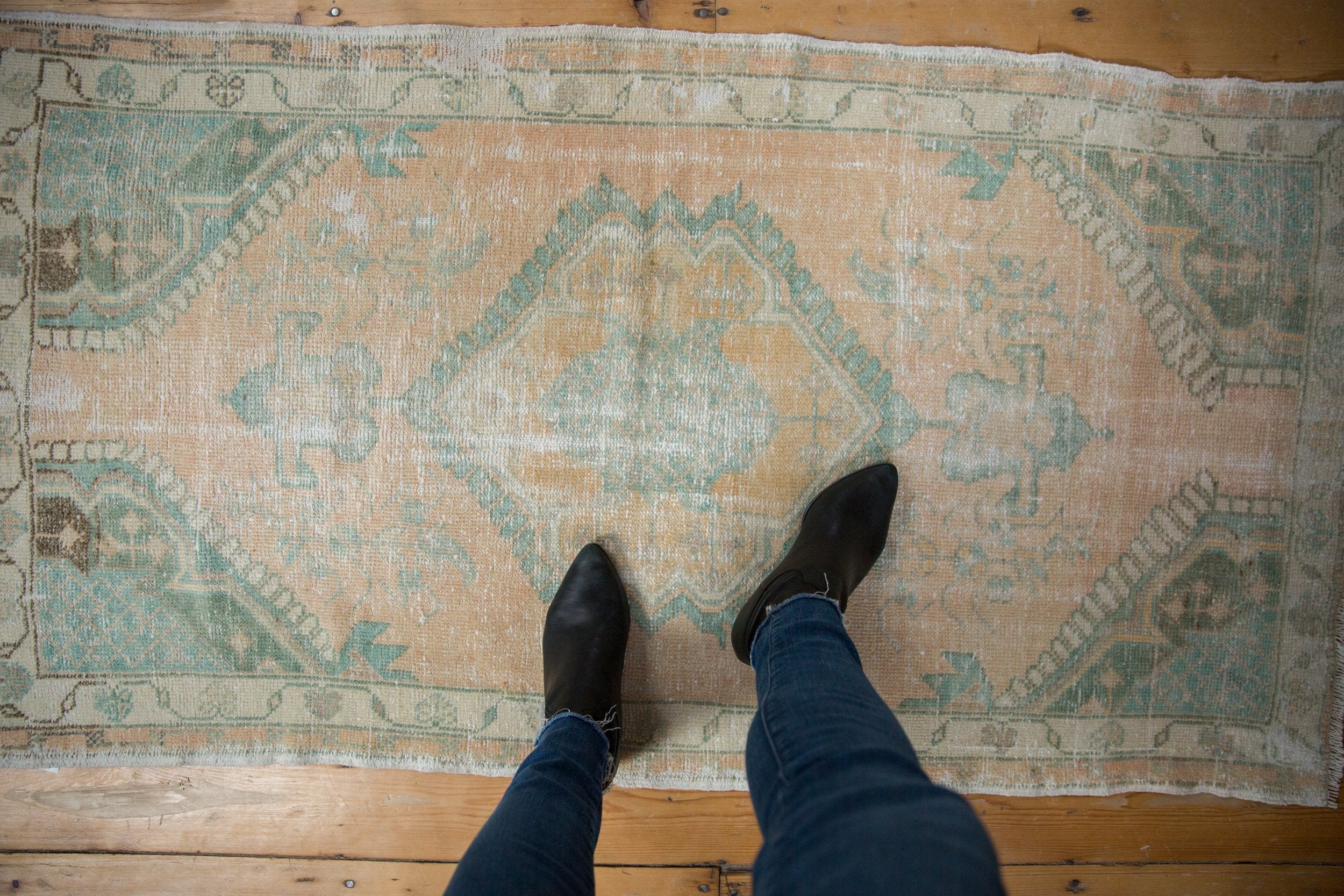 3x5.5 Vintage Distressed Oushak Rug by Old New House® - product image 2 for Resin Society