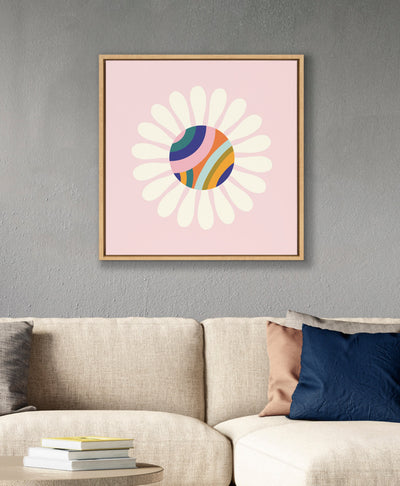 Sylvie Groovy Daisy Framed Canvas by kateandlaurel - product image 7 for Resin Society