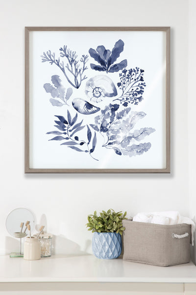 Blake Indigo Shells Framed Printed Acrylic by Sara Berrenson by kateandlaurel - product image 8 for Resin Society