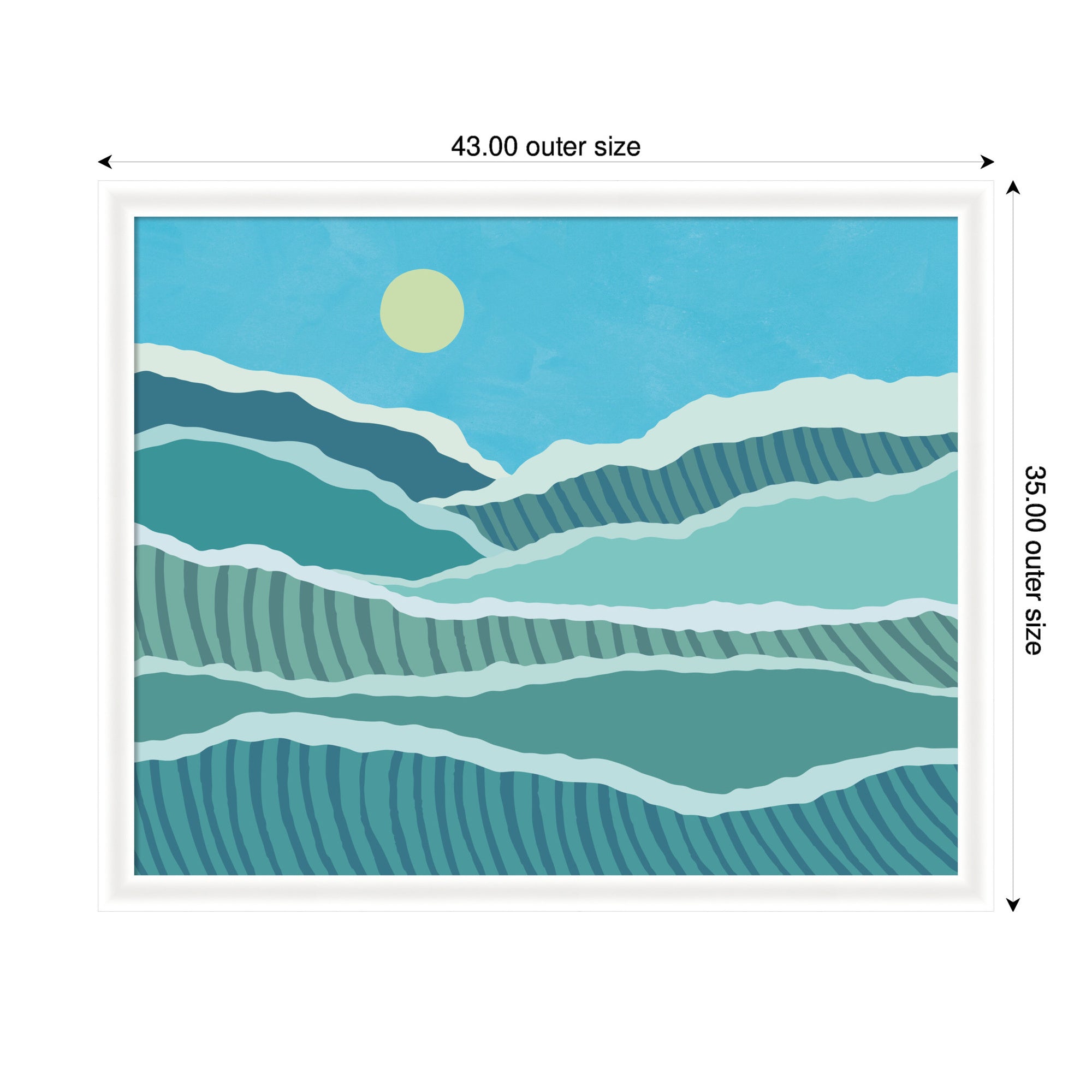 Framed Art Abstract Waves by Rachel Lee