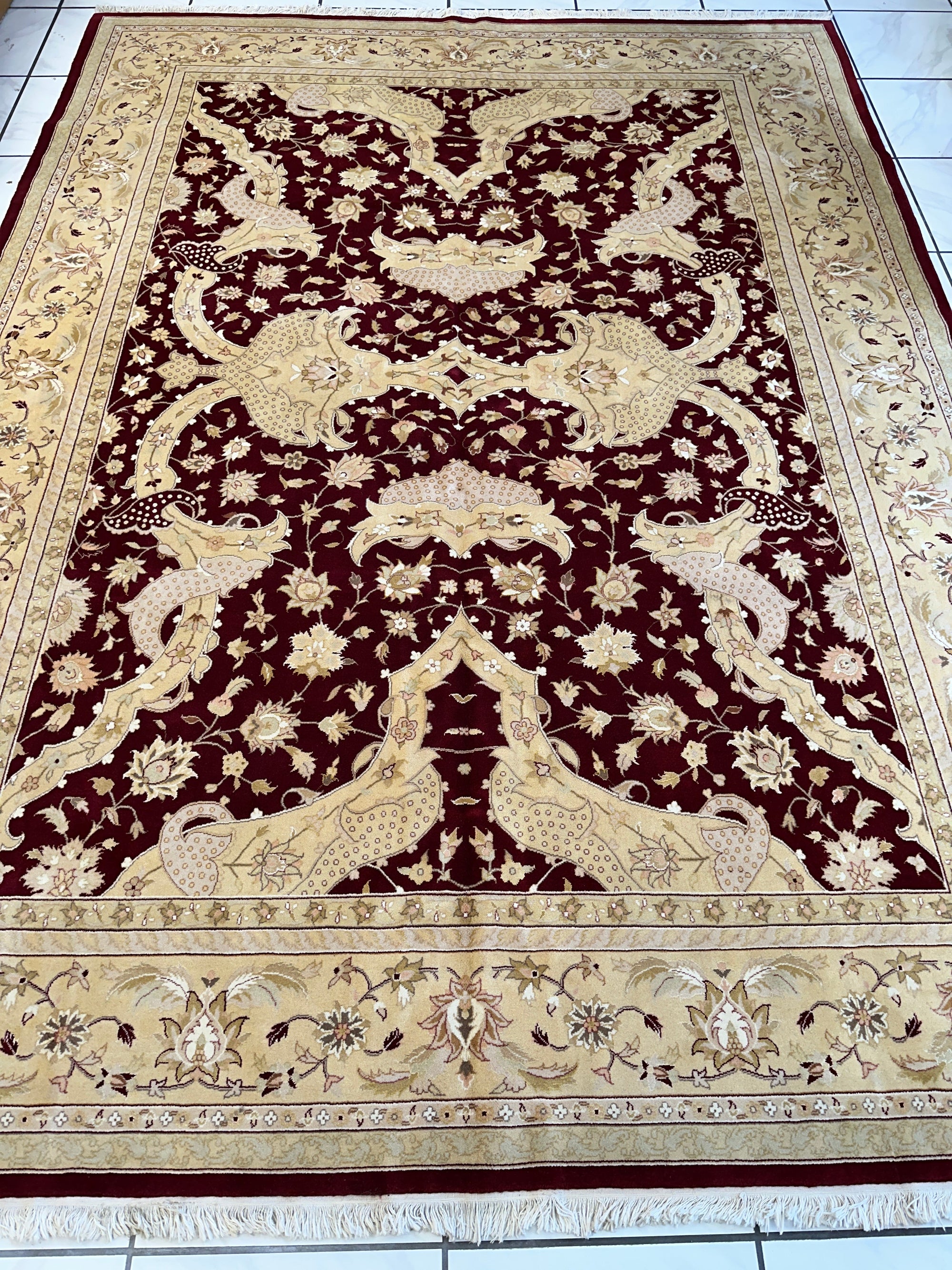 Hand-Knotted Pak-Ziegler Wool Rug – 8'7" x 11'7" – Traditional Design by Rugistan - main product image for Resin Society