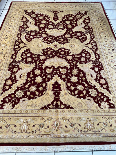 Hand-Knotted Pak-Ziegler Wool Rug – 8'7" x 11'7" – Traditional Design by Rugistan - main product image for Resin Society