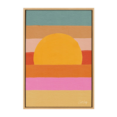 Sylvie Sunset Waves Framed Canvas by kateandlaurel - product image 11 for Resin Society