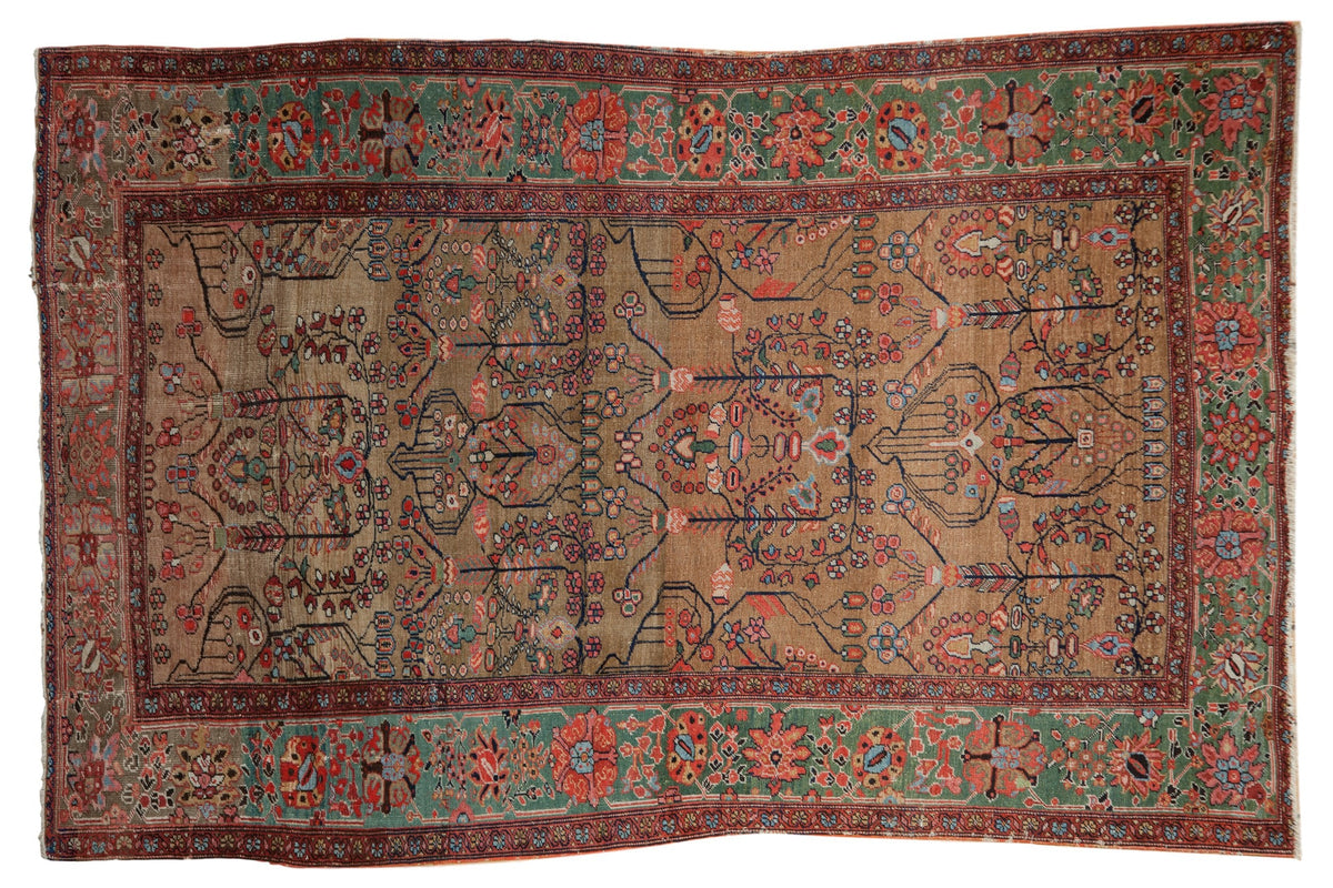 4x6.5 Antique Farahan Sarouk Rug by Old New House® - main product image for Resin Society