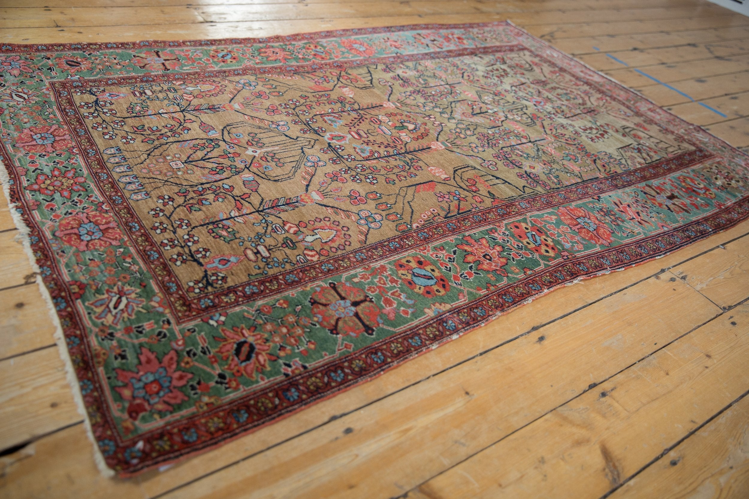 4x6.5 Antique Farahan Sarouk Rug by Old New House® - product image 3 for Resin Society