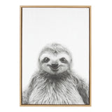 Sylvie Sloth Framed Canvas by Simon Te Tai