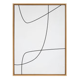 Sylvie Modern Line Abstract 3 BW Framed Canvas by kateandlaurel - product image 14 for Resin Society
