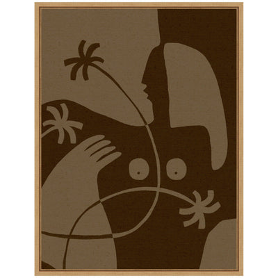 Sylvie The Land Story 6 Framed Canvas by Shatha Al Dafai