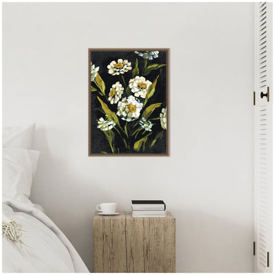 Sylvie Moody Floral 1 Framed Canvas by Annie Quigley