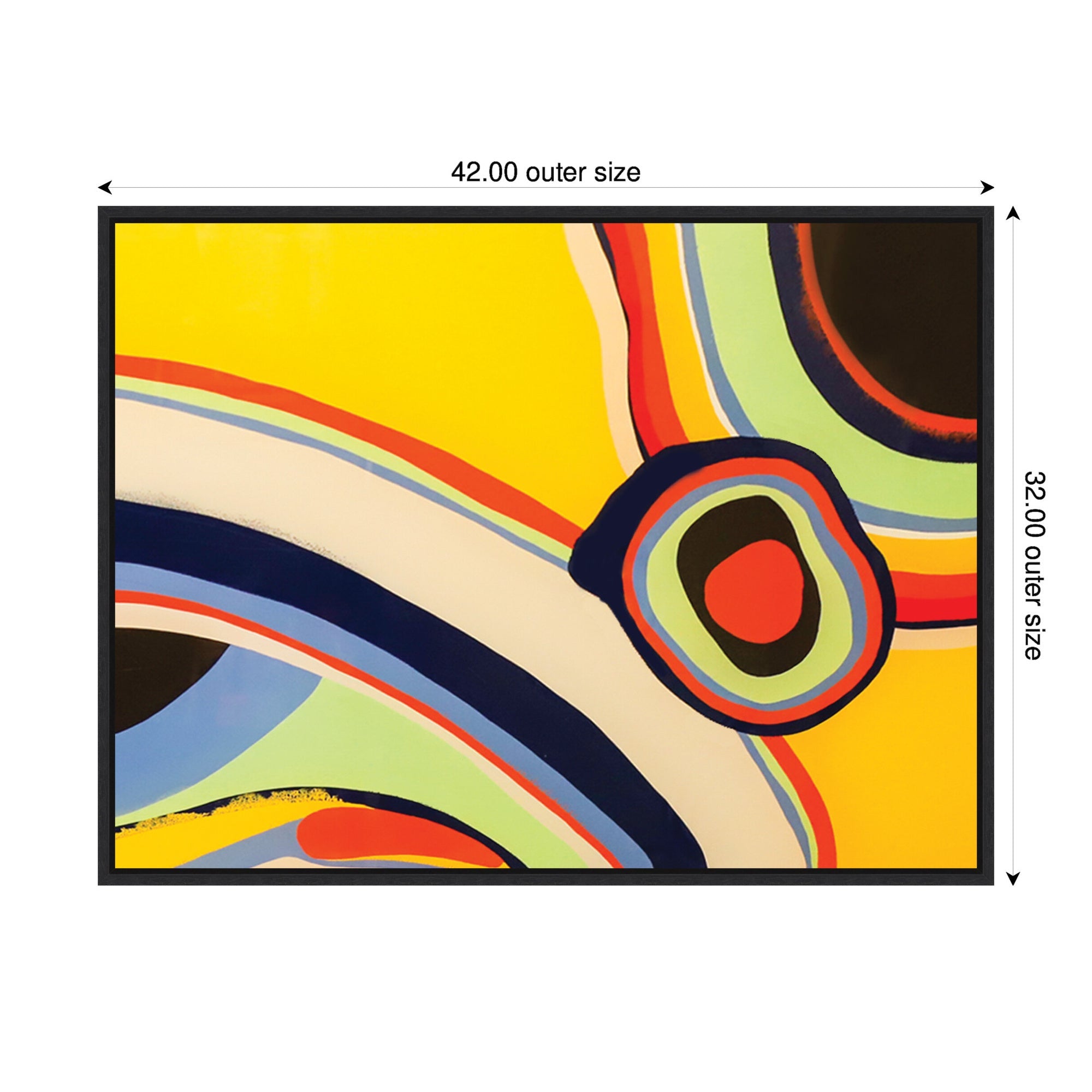 Sylvie Retro Bright Abstract True Color 2 Framed Canvas by Grant Mahr