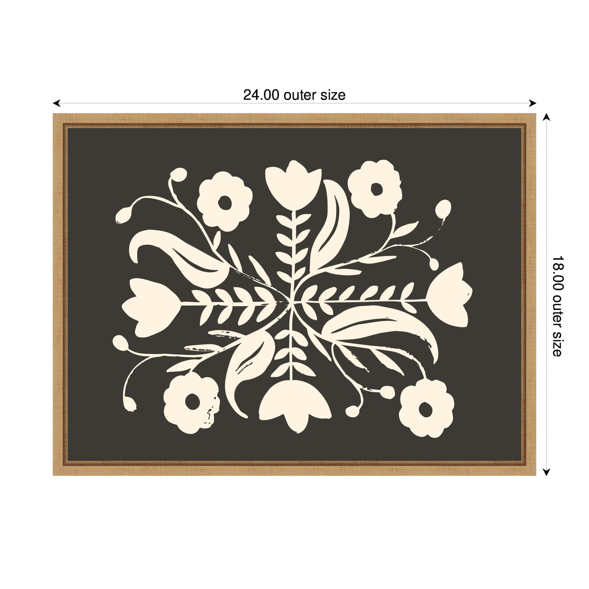 Aurelia Black Cream 012 by Vicky Yorke Framed Canvas Wall Art Print