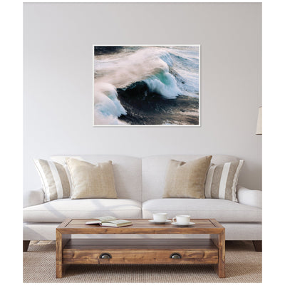 Sylvie Crashing Waves on the Portuguese Coast Framed Canvas by Michael Schauer