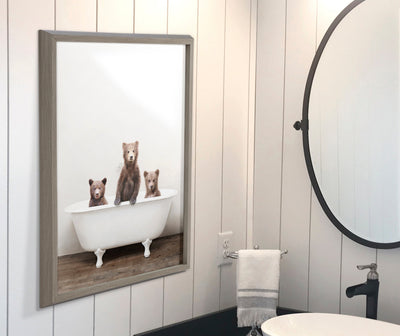 Blake Three Little Bears in Vintage Bathtub Framed Printed Glass by kateandlaurel - product image 17 for Resin Society