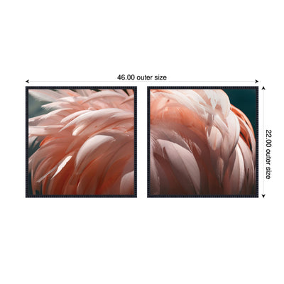 Flamingo 2 Piece Framed Canvas Wall Art Set by Alicia Bock