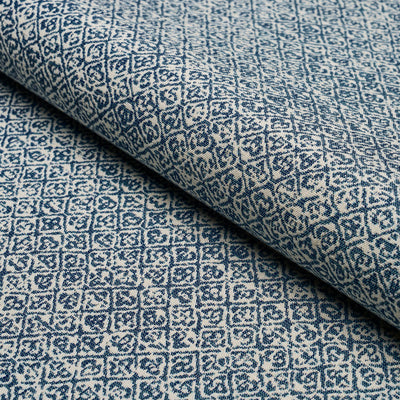 Sarong Weave Pillow Cover in Indigo Blue, Schumacher Textiles