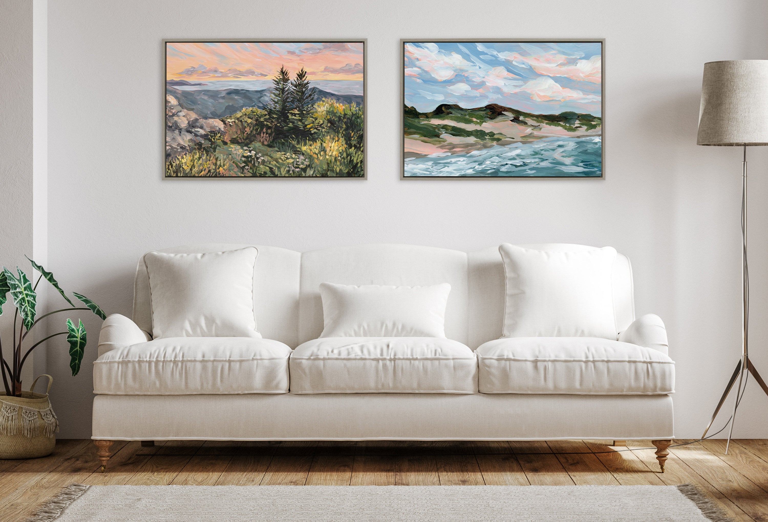 Sylvie Maine Sunrise Framed Canvas by Emily Kenney