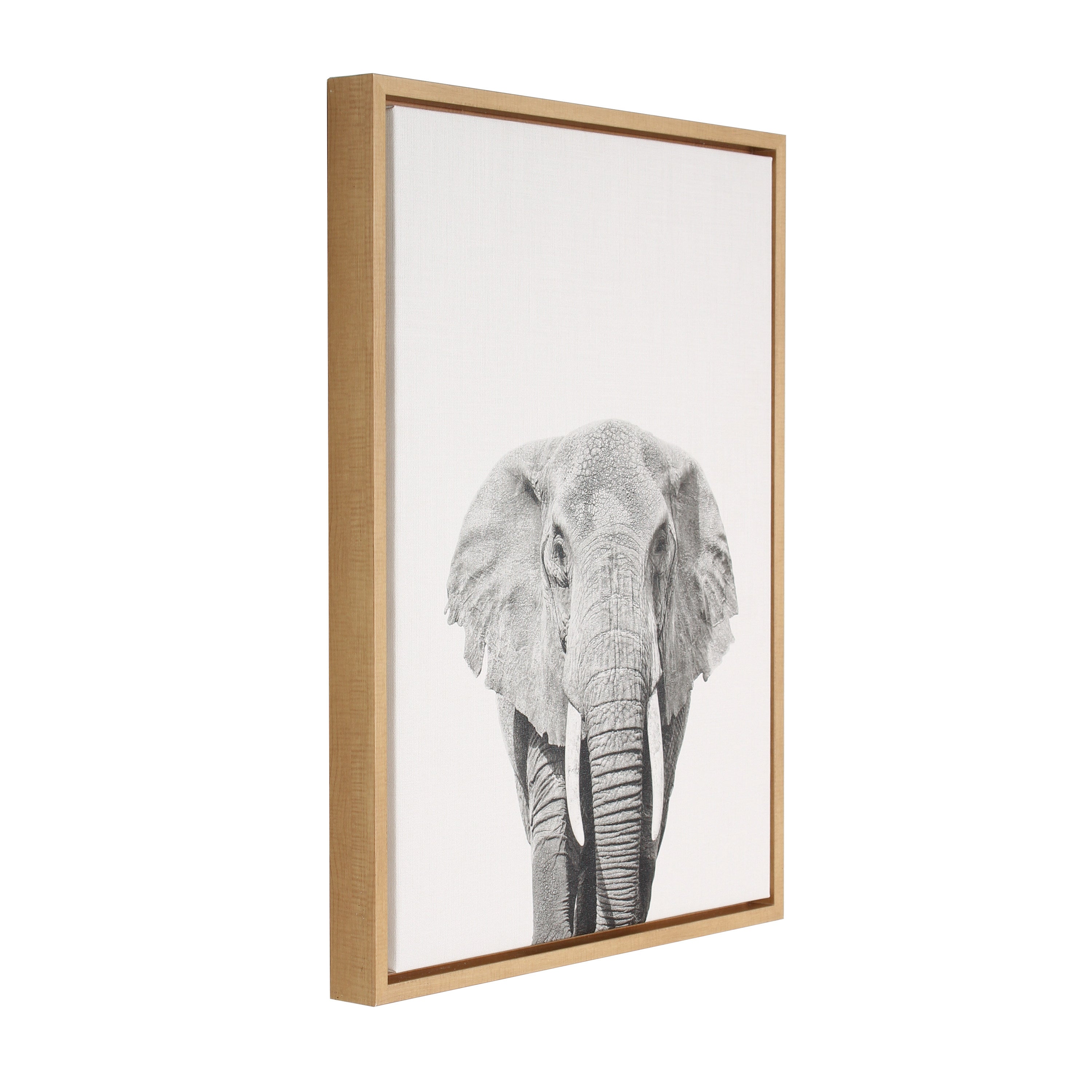 Sylvie Elephant Framed Canvas by Simon Te of Tai Prints