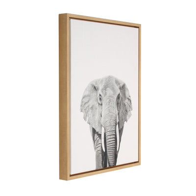 Sylvie Elephant Framed Canvas by Simon Te of Tai Prints
