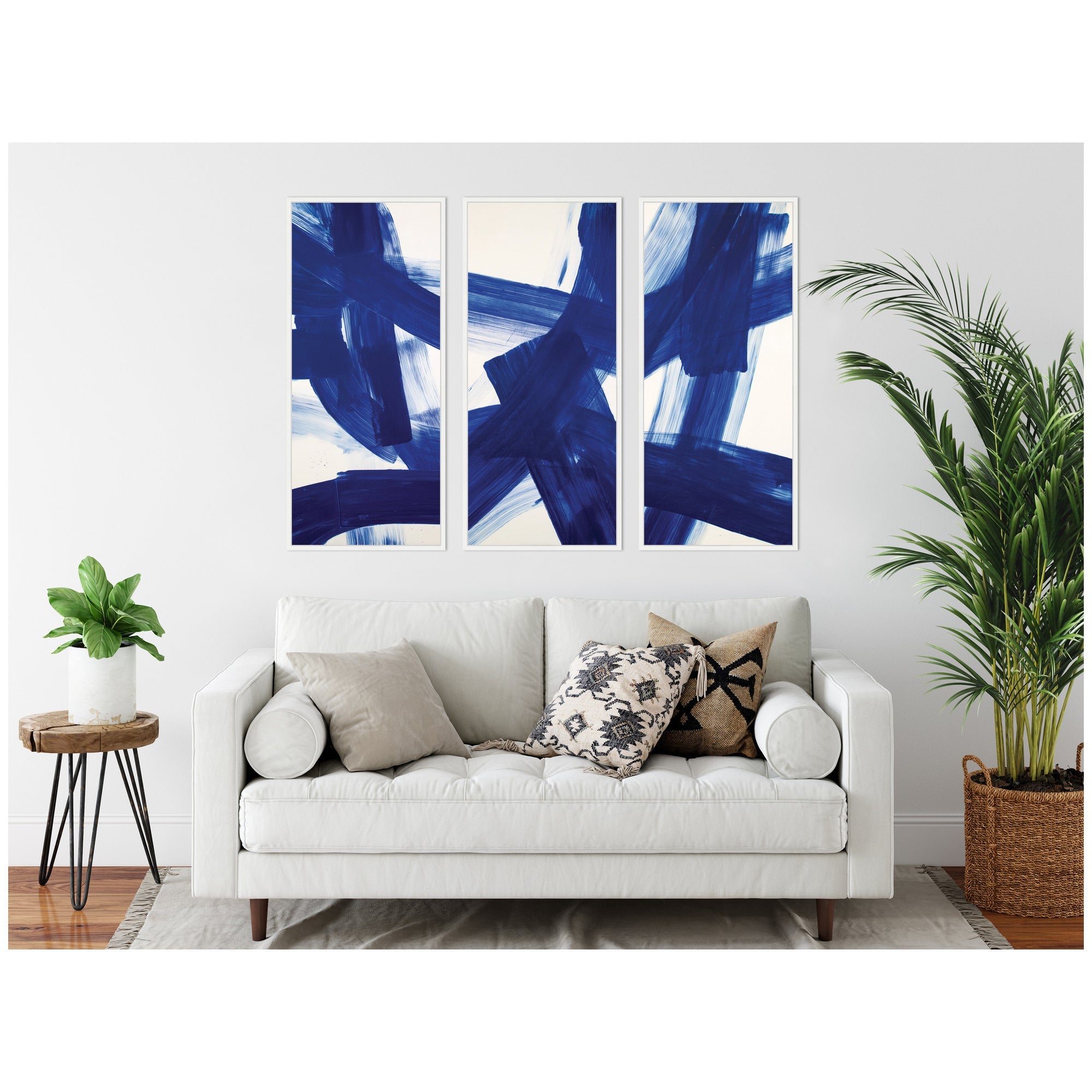 Cobalt Mark No.
1, No.
2, & No.
3 3 Piece Framed Canvas Wall Art Set by Amy Lighthall