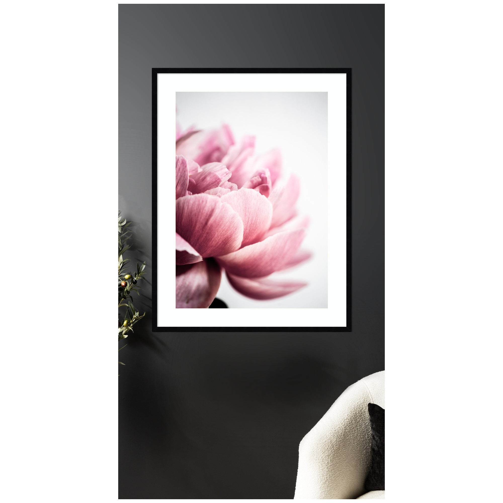 Pink Peony No1 by Mareike Bohmer Framed Wall Art Print