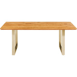 Table Symphony Oak Brass 200x100 by DEKOR - main product image for Resin Society