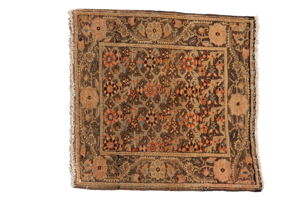 1.5x2 Vintage Fine Distressed Farahan Sarouk Square Rug Mat by Old New House® - main product image for Resin Society