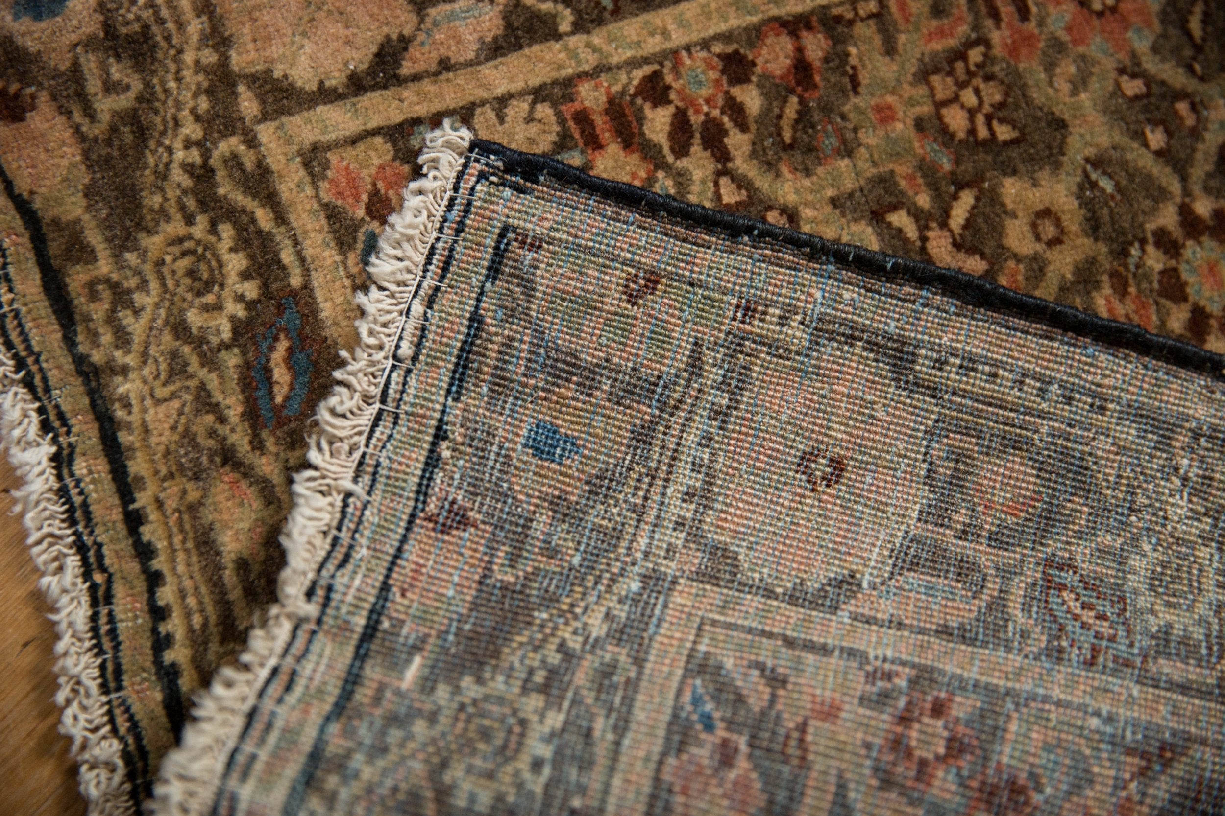 1.5x2 Vintage Fine Distressed Farahan Sarouk Square Rug Mat by Old New House® - product image 8 for Resin Society