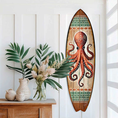 Octopus Surfboard Wall Art – Handcrafted Coastal Decor by G.DeBrekht