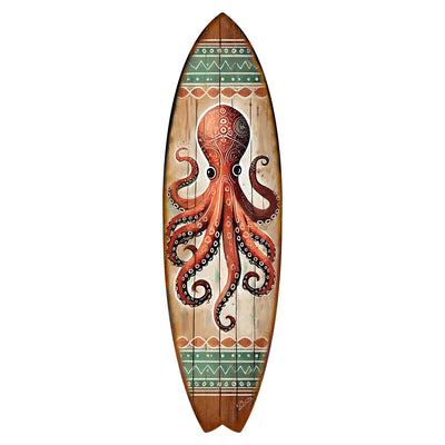 Octopus Surfboard Wall Art – Handcrafted Coastal Decor by G.DeBrekht