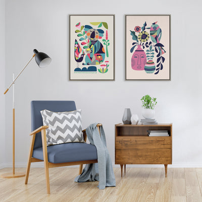 Sylvie Mid Century Modern Koala Framed Canvas by kateandlaurel - product image 15 for Resin Society
