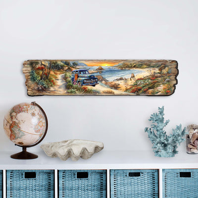 Coastal Sunrise Wooden Wall Art by G. DeBrekht Coastal Décor - 8491111W