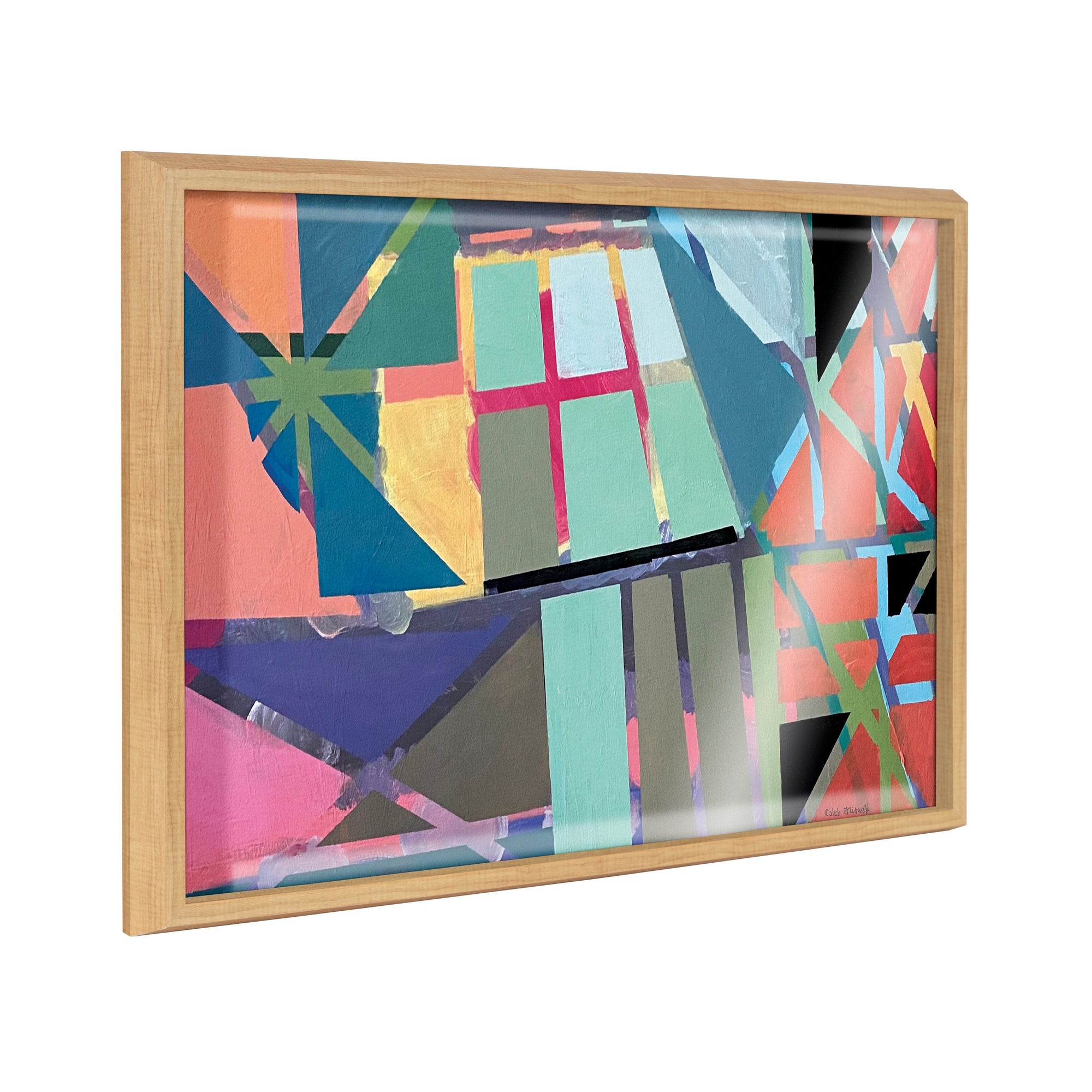 Blake Scaffolding Framed Printed Glass by Caleb Griswold by kateandlaurel - main product image for Resin Society