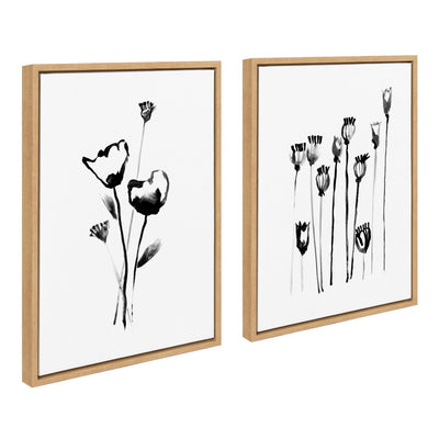 Sylvie Wildflowers and Seed Pods Framed Canvas Set by kateandlaurel - product image 11 for Resin Society